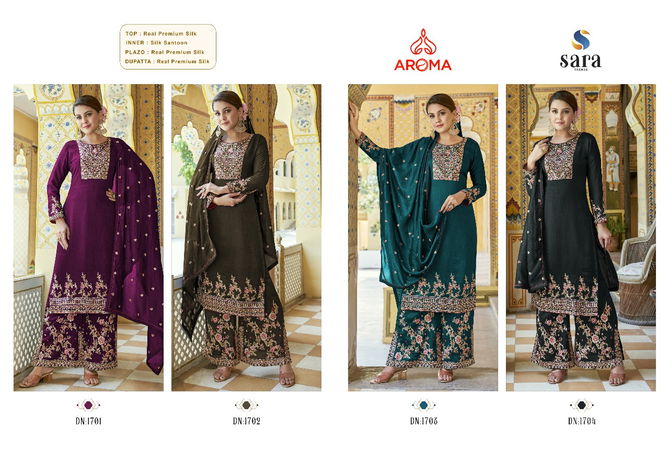 Leela By Aroma Premium Silk Embroidered Palazzo Readymade Suits Orders In India 